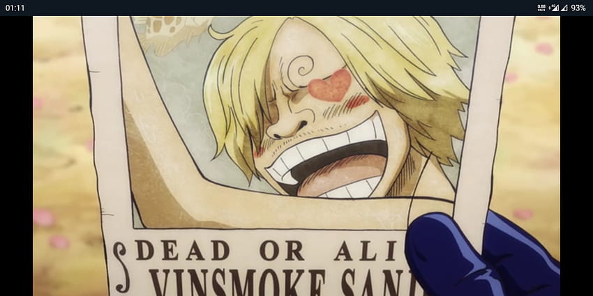 When did sanji's wanted poster changed from only alive to dead or alive?: OnePiece HD wallpaper