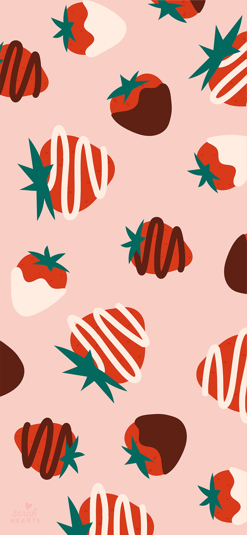 February 2022 Chocolate Dipped Strawberry Calendar, aesthetic phone 2022 HD phone wallpaper