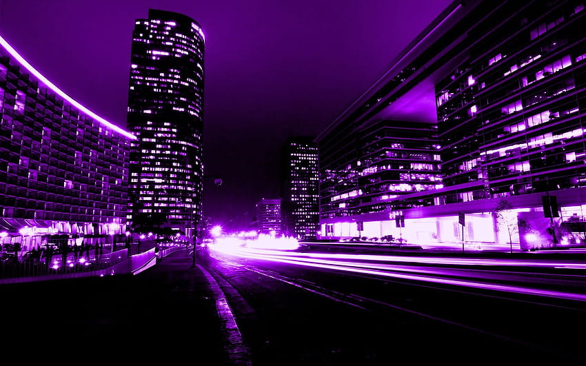 Dark Purple Aesthetic Macbook, city purple aesthetic HD wallpaper