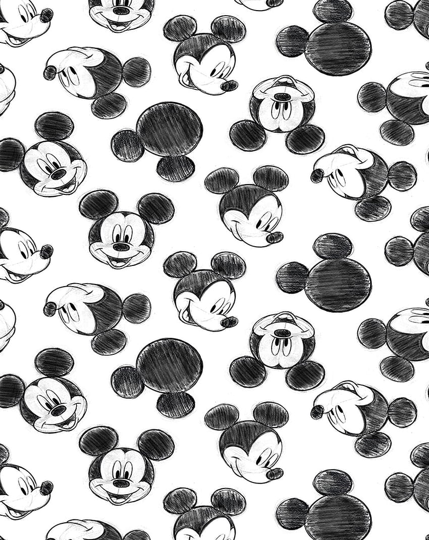 SHOP ¬©Disney Mickey Mouse Multiply Peel & Stick Removable – Olive et Oriel, mickey mouse pattern HD phone wallpaper