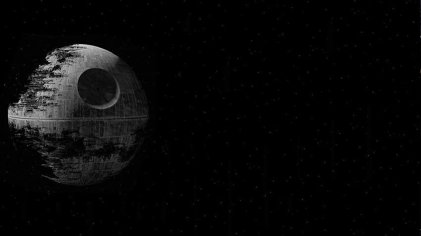 Star Wars, Death Star, Science Fiction / i, Death Star czarne tło Tapeta HD