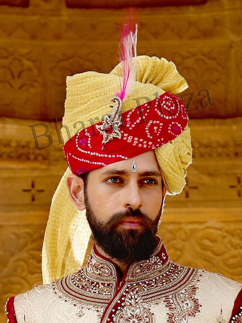 Przypinka Tradycyjne ślubne turbany, indyjski pan młody Tapeta na telefon HD