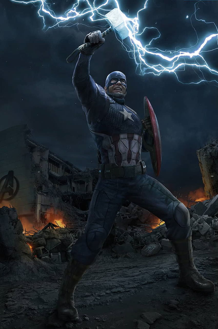 Capitan America posted by Ethan Simpson, hammer with captain america HD phone wallpaper