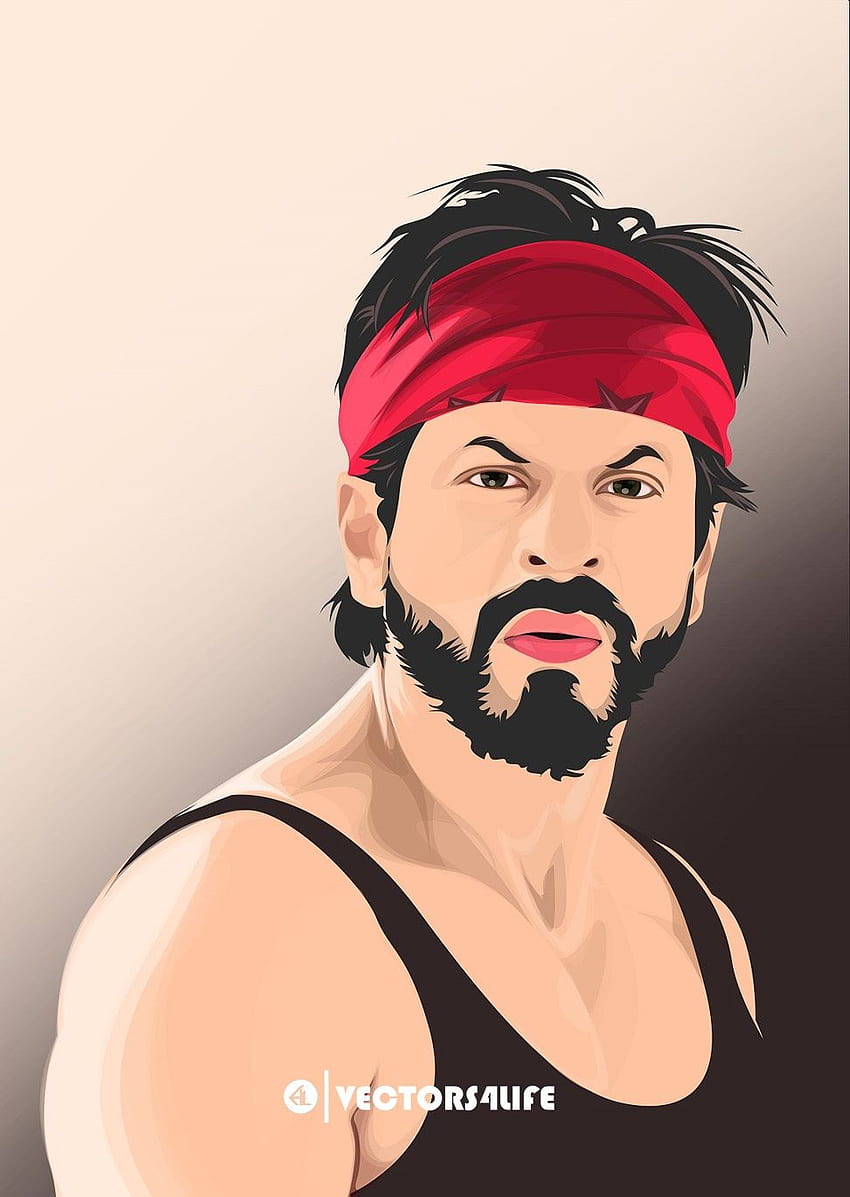 Shahrukh khan Dilwale Vector Illustration, sarukhan mobile HD phone wallpaper