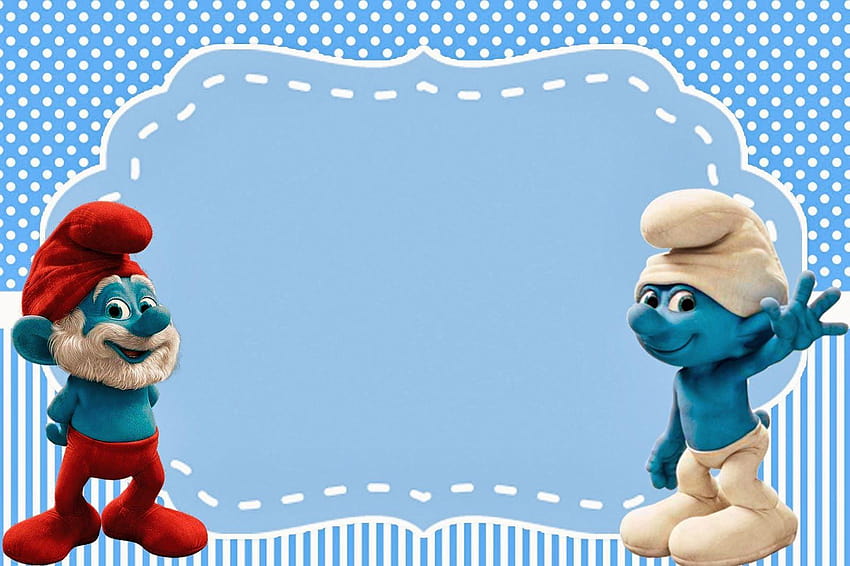 Smurfs: Invitations and Party Printables, for Boys Party., smurfs background HD wallpaper