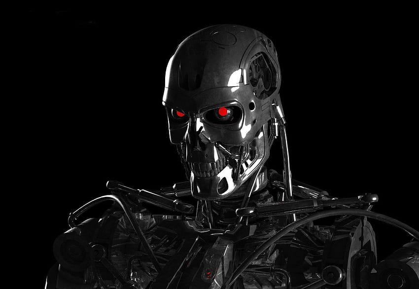 Terminator Cyborg-Roboter, Cyborg-Schädel HD-Hintergrundbild