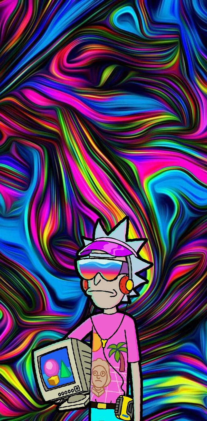 Rick and Morty, morty, rick, trippy, HD phone wallpaper