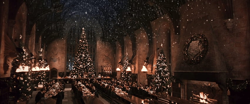 Коледа в Хогуортс Хари Потър, Хари Потър Коледа HD тапет