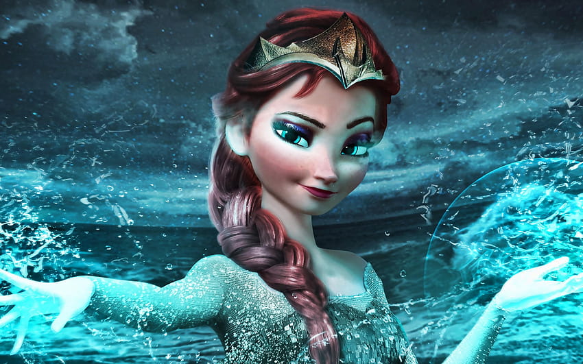 Anna, Frozen, Princess Anna of Arendelle, Walt Disney, 3D HD wallpaper