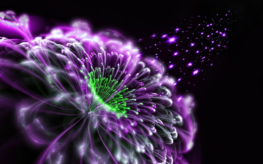 Abstract Purple Flower 3D HD wallpaper | Pxfuel