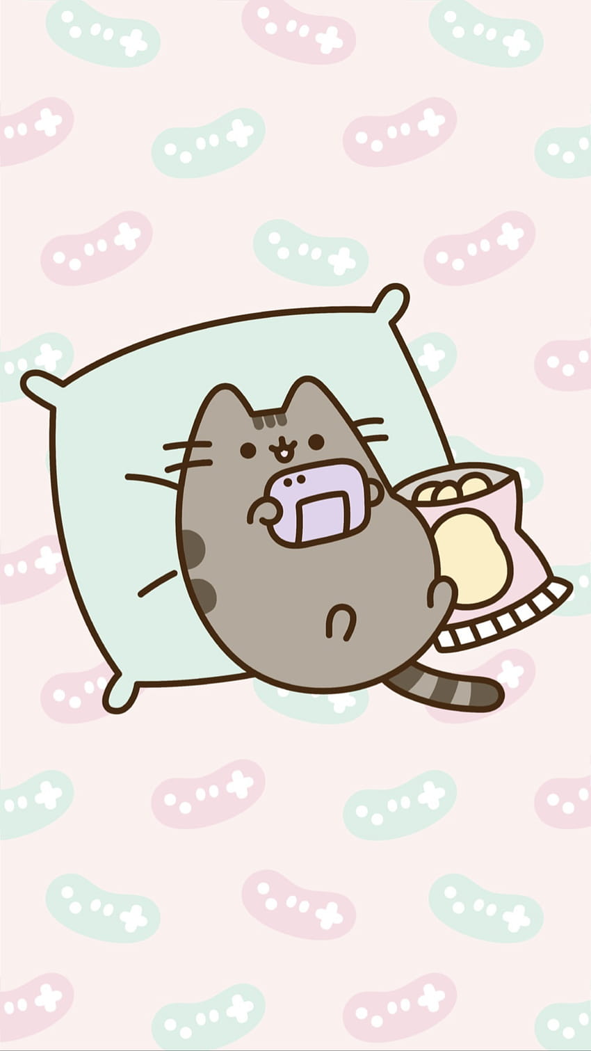 pusheen the cat iphone backgrounds pusheen gamer kitty, cute kawaii iphone HD phone wallpaper