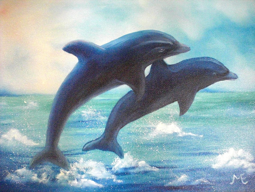 Dolphin cartoon backgrounds HD wallpapers | Pxfuel