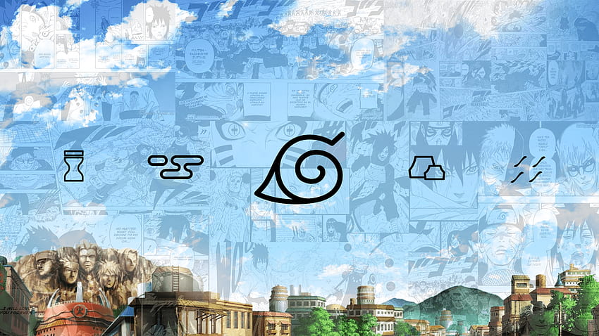Símbolo da Aldeia da Folha de Naruto papel de parede HD