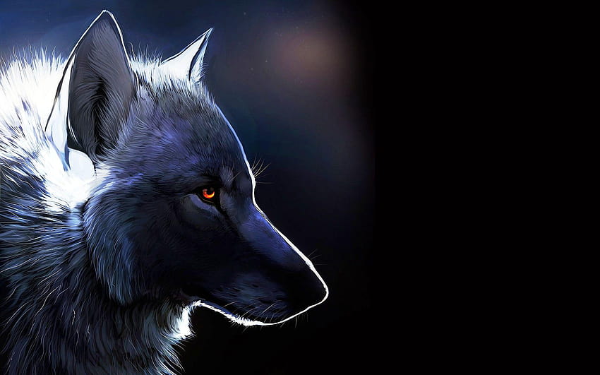 Wolf Full and Backgrounds, neon wolf HD wallpaper