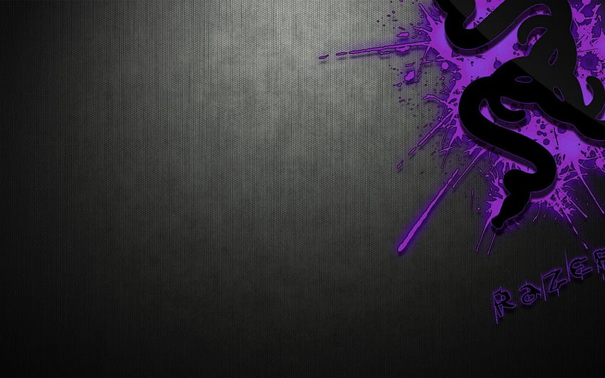 Purple razer gamers digital art logos logo, gamer logo HD wallpaper