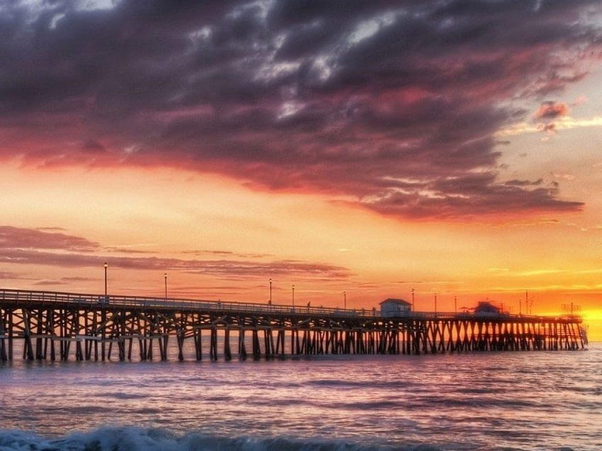 California Beach Dock Sunset Iphone 6 Plus, pier at sunset HD wallpaper ...