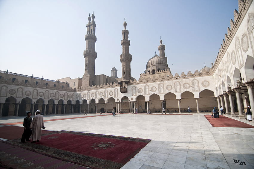 I minareti dei tappeti di preghiera della moschea del Cairo Al Azhar, l'università di al Azhar Sfondo HD