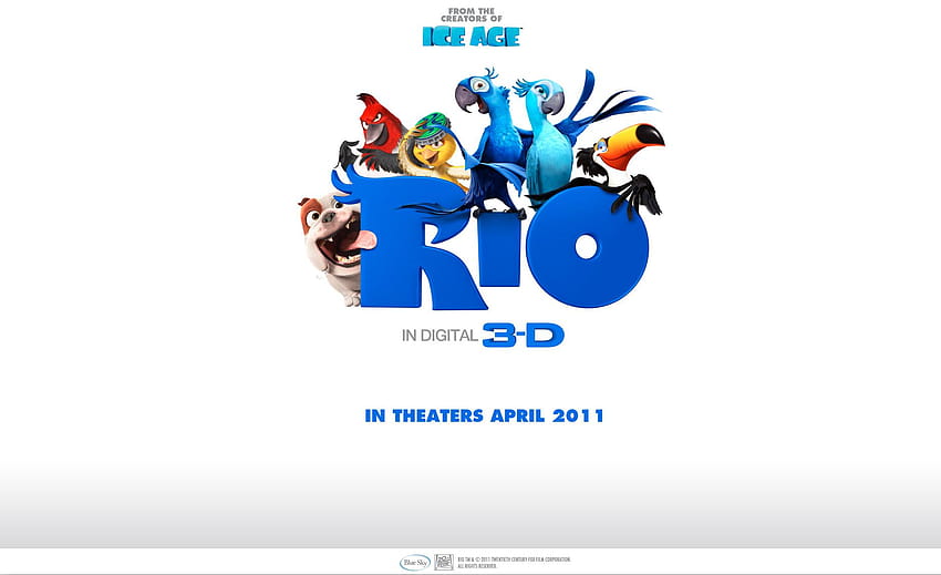 Rio Movie Cast, animación de Fox del siglo XX fondo de pantalla