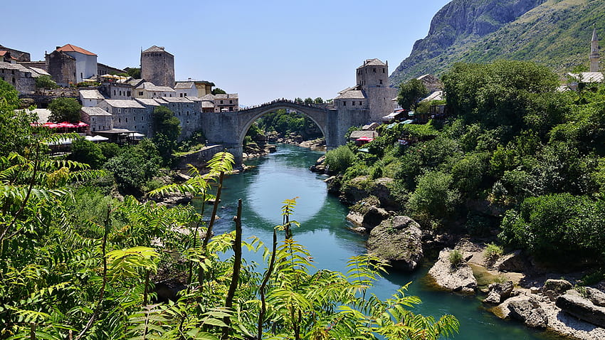 Bosnia and Herzegovina Mostar Bridges river Cities, mostar bosnia herzegovina HD wallpaper