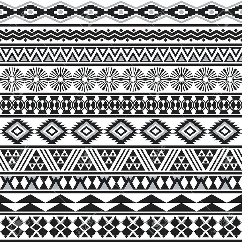 Black And White Patterned Best Patterns Design, tribal pattern HD phone wallpaper