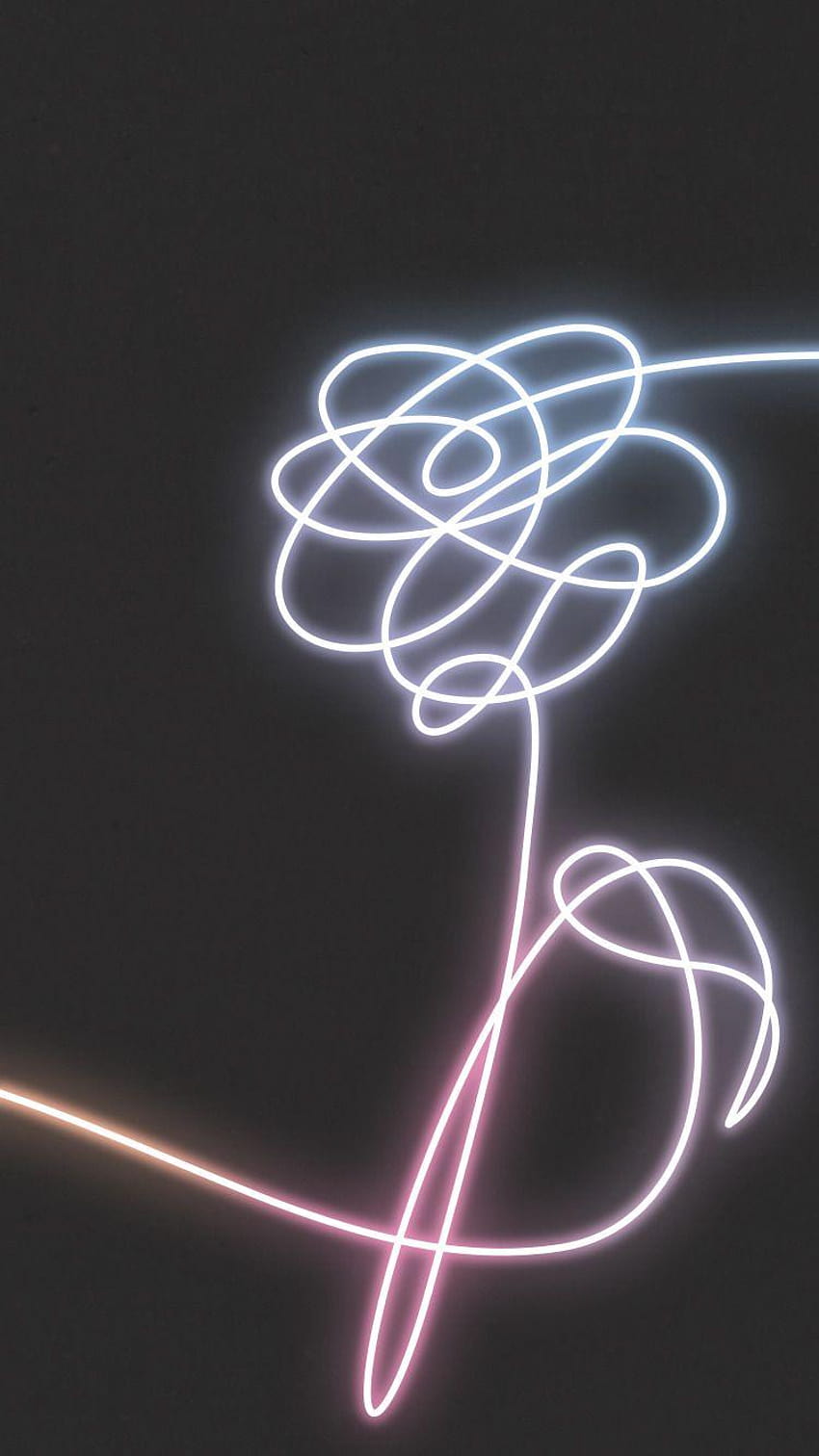 BTS Neon Flower Love Yourself schermata di blocco kpop, album bts Sfondo del telefono HD