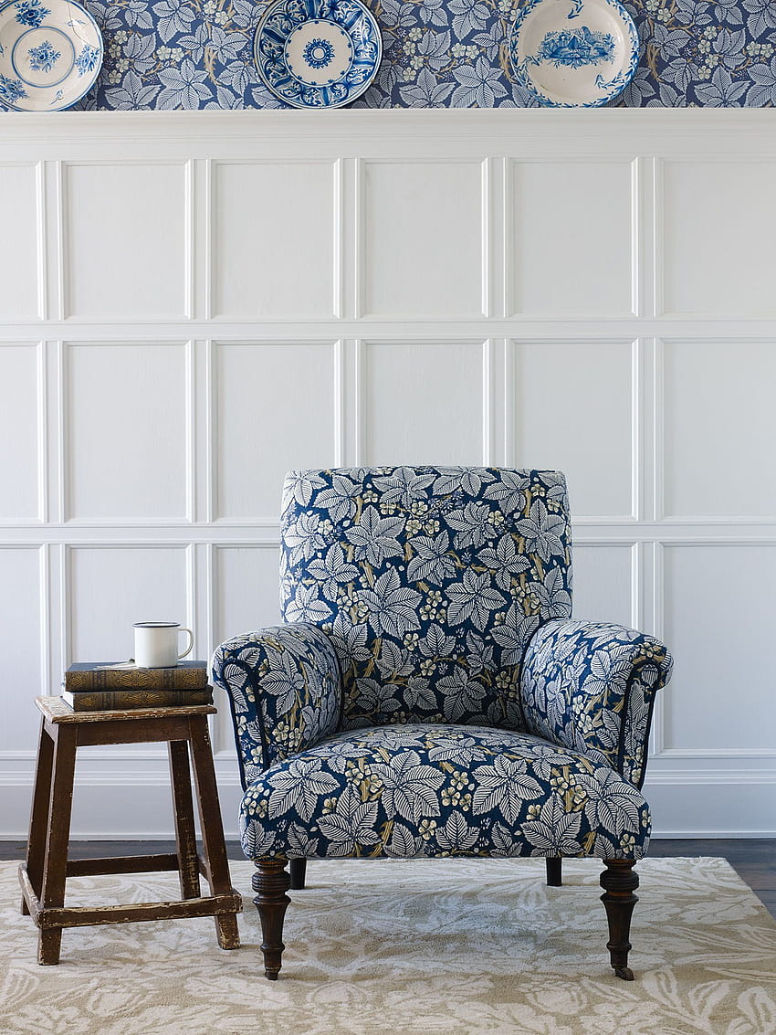 Bramble' Archive III Prints, Morris & Co showed here as an upholstered chair and ed walls. HD phone wallpaper