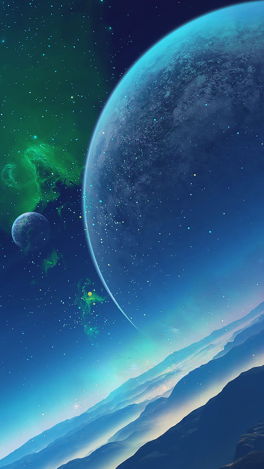 Dış Uzay Iphone Planet, iphone yeşil gezegen HD telefon duvar kağıdı