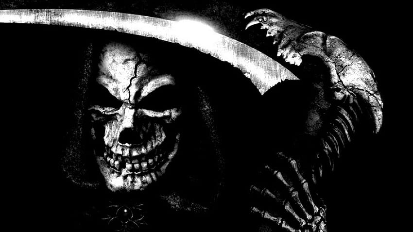 Kerangka horor Dark Grim Reaper tengkorak menyeramkan f, kerangka menakutkan Wallpaper HD