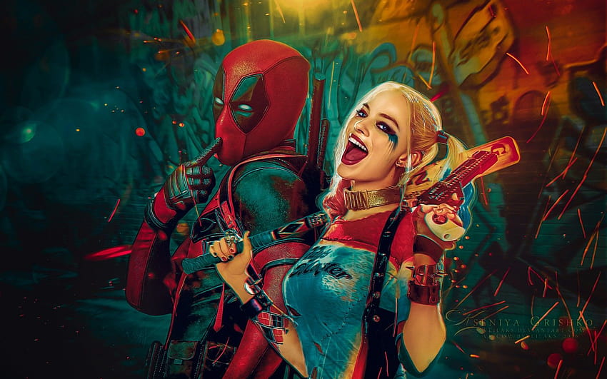 Deadpool and Harley Quinn . backgrounds, the evil deadpool HD wallpaper