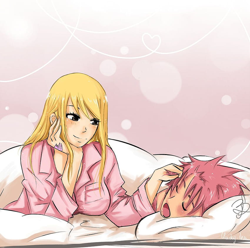 Sleeping Beauty – Natsu and Lucy, sleeping anime couples HD wallpaper