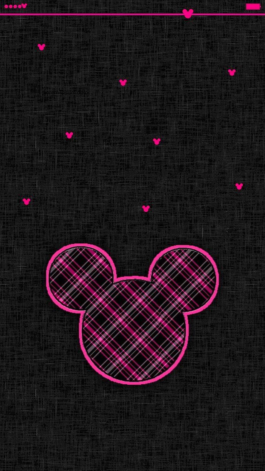 iPhone 6s Plus Mickey Mouse Pink/Black, pink and black HD phone wallpaper