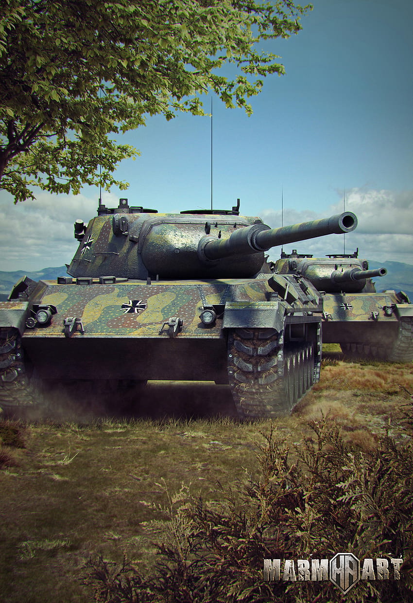 World Of Tanks, Wargaming, วิดีโอเกม, Leopard 1 / และพื้นหลังมือถือ, รถถังเสือดาว วอลล์เปเปอร์โทรศัพท์ HD