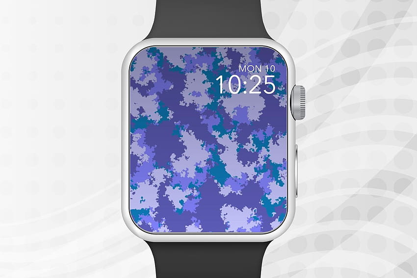 Apple Watch Apple Watch със син и лилав камуфлаж HD тапет