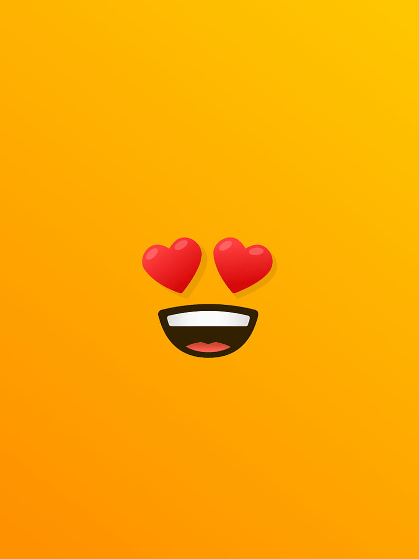 red emoji HD phone wallpaper