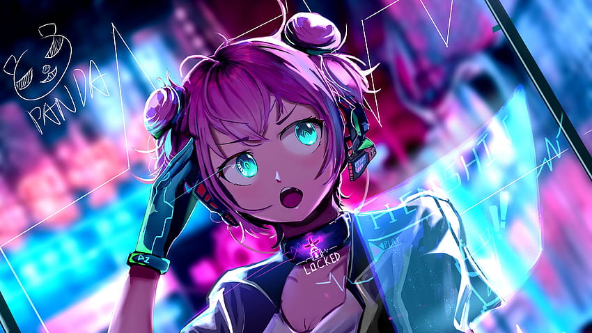3840x2160 girl, glance, style, cyberpunk, anime, art u 16:9 backgrounds,  cyberpunk anime girl HD wallpaper | Pxfuel