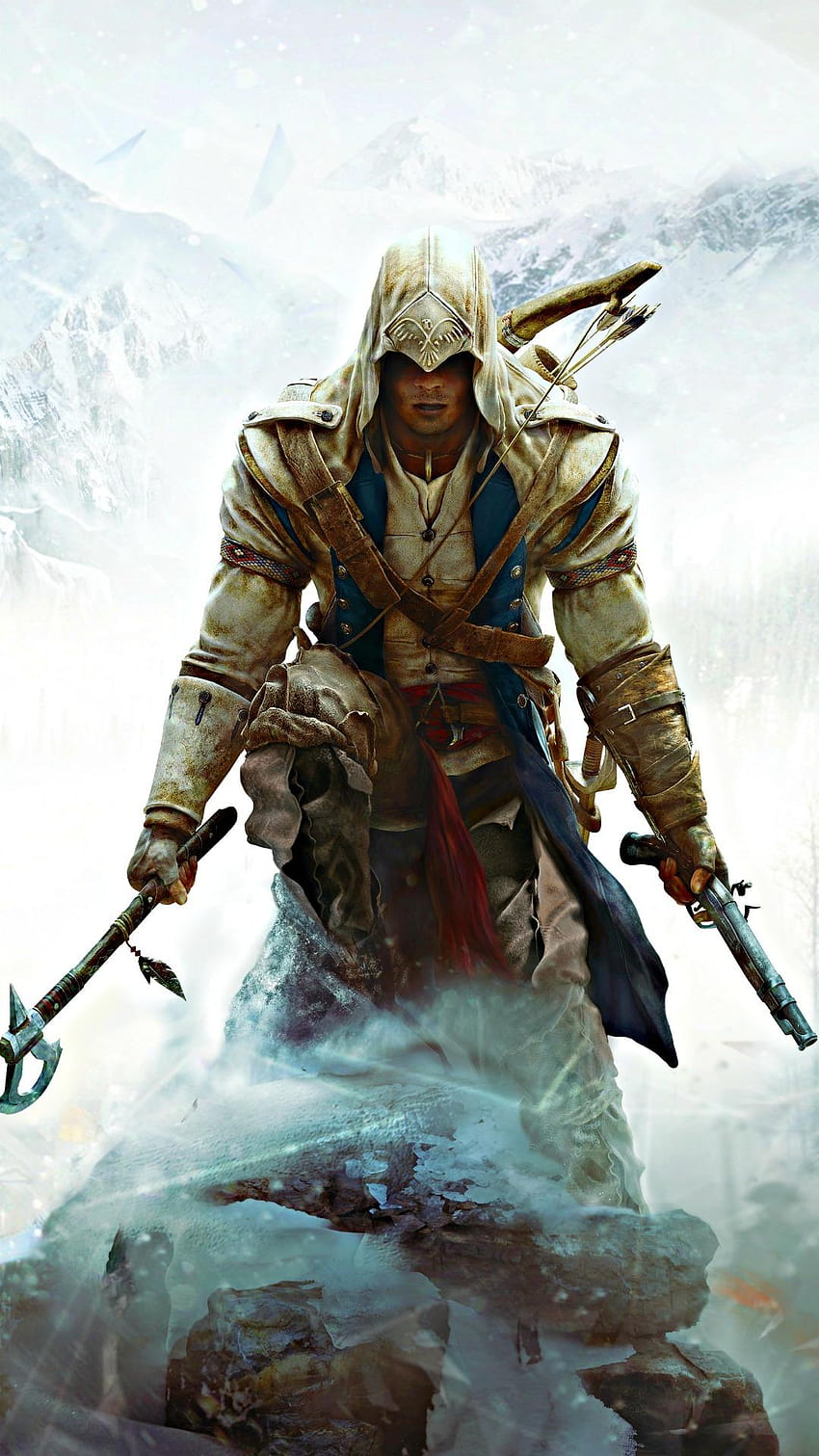 Assassins Creed 3 iPhone แท็บเล็ตมือสังหารลัทธิ วอลล์เปเปอร์โทรศัพท์ HD