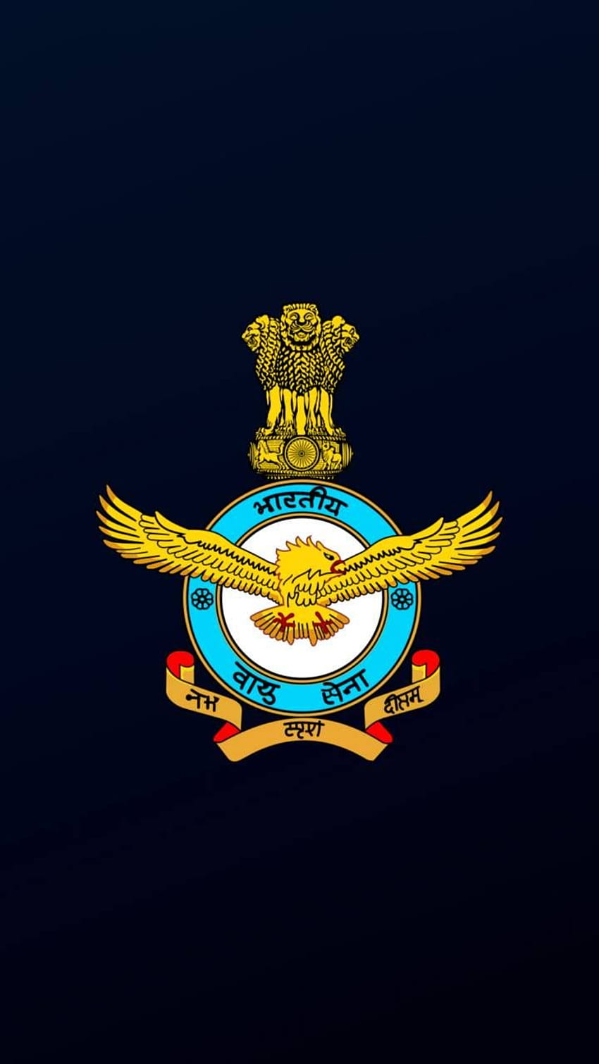 Индийските военновъздушни сили от SudarshanM56, лого на индийските военновъздушни сили HD тапет за телефон