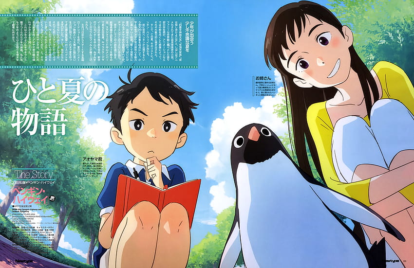 Aoyama, carretera de los pingüinos fondo de pantalla