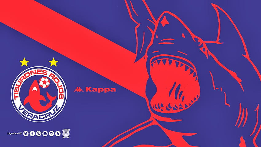 Ligrafica MX: Tiburones Rojos • Kappa • 220314CTG, tiburones rojos de veracruz Fond d'écran HD