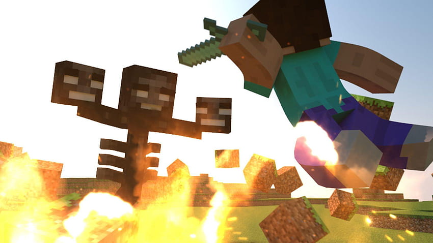 Steve Vs Wither Minecraft, minecraft wither HD wallpaper