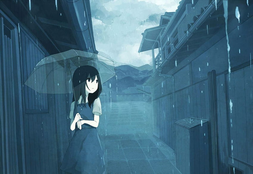 Smutne anime Niesamowite smutne dziewczyny w tym tygodniu, przygnębiona dziewczyna z anime Tapeta HD