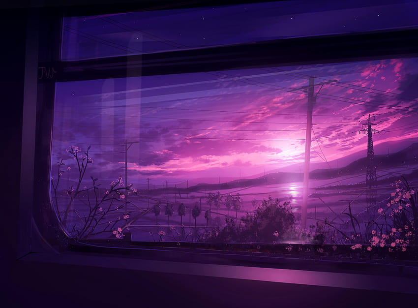 Manuelle Größenänderung des Himmels, Sonnenuntergang, Natur, Frühling, Blick aus dem Fenster, Reisfelder, Lofi-Frühling HD-Hintergrundbild