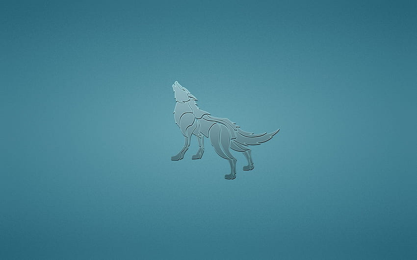 Wolf Minimalist 4K Wallpaper #6.2197