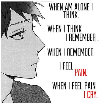Heartbreaking and sad anime quotes HD wallpapers | Pxfuel