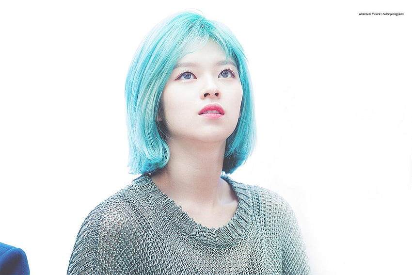 Jeongyeon's Blue Hair and Short Hair Combo - wide 10