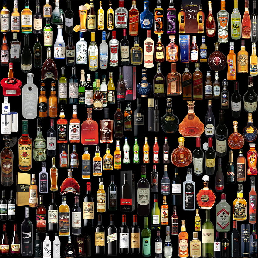 licor, Álcool, Bebida, Bebidas, Garrafa, Copo, Coquetel, Coquetéis / e fundos móveis, garrafa de álcool Papel de parede de celular HD