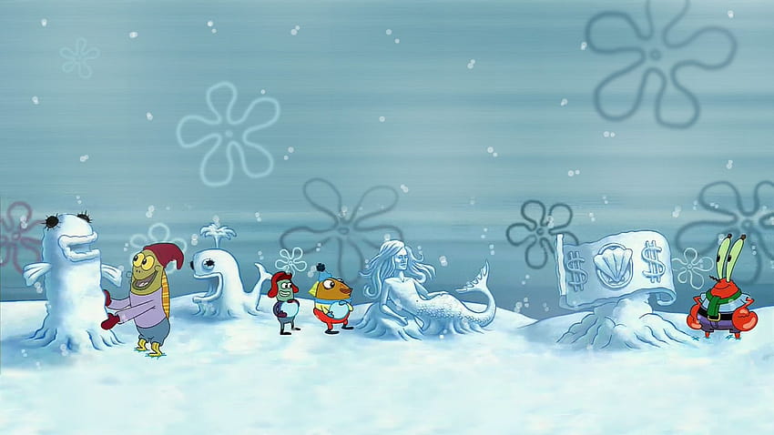 SpongeBuddy Mania, Спонджбоб Коледа HD тапет