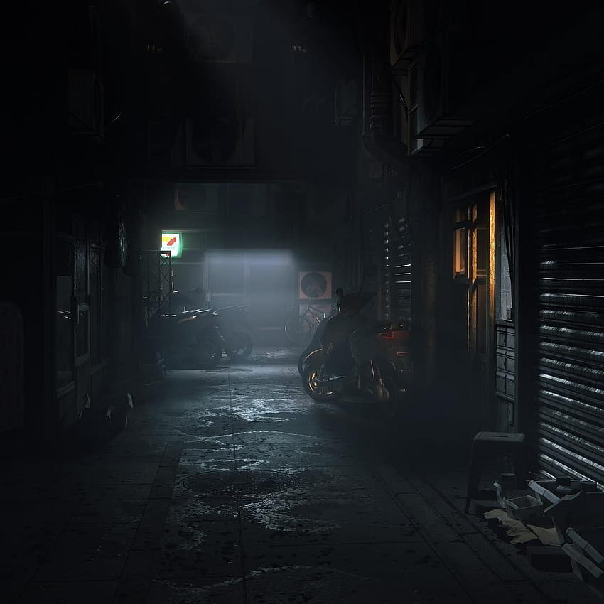 アニメの背景 Dark Alley in 2020 HD電話の壁紙