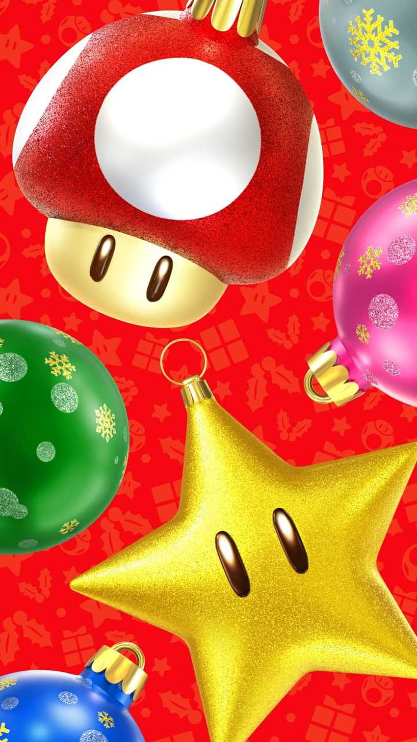 La cuenta de Nintendo LINE cuelga sus medias con Animal Crossing, Kirby y más, mario christmas fondo de pantalla del teléfono