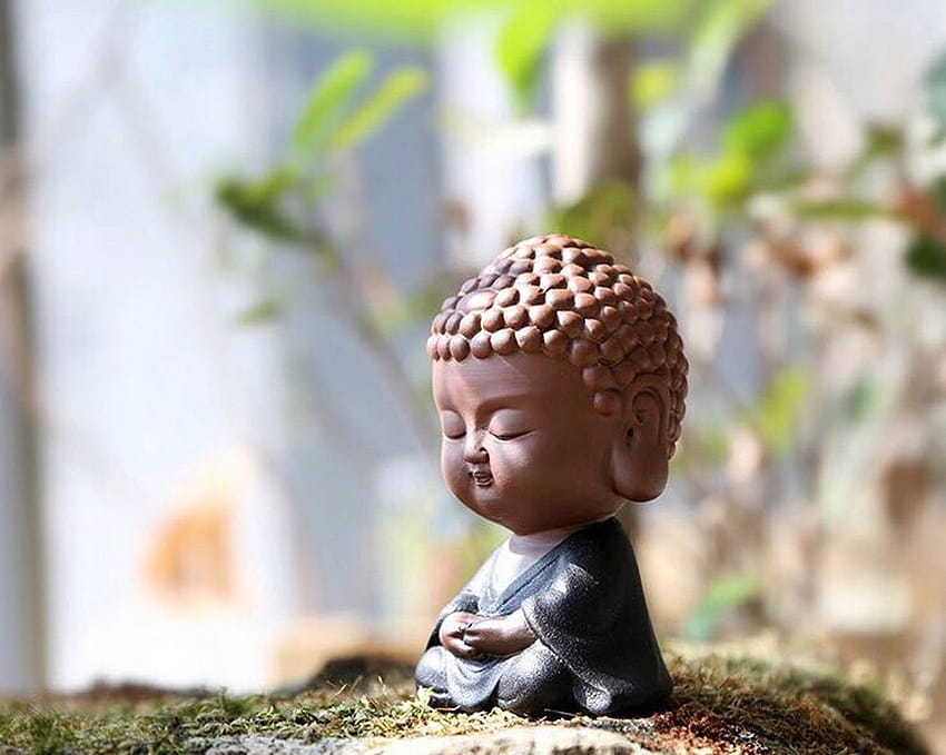 Pequeña estatua de Buda, pequeño Buda fondo de pantalla